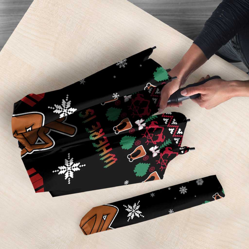 Where Is Jimbo James Marcus The Worm Umbrella Xmas Holiday Patterns - Wonder Print Shop