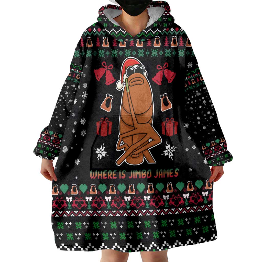 Where Is Jimbo James Marcus The Worm Wearable Blanket Hoodie Xmas Holiday Patterns - Wonder Print Shop