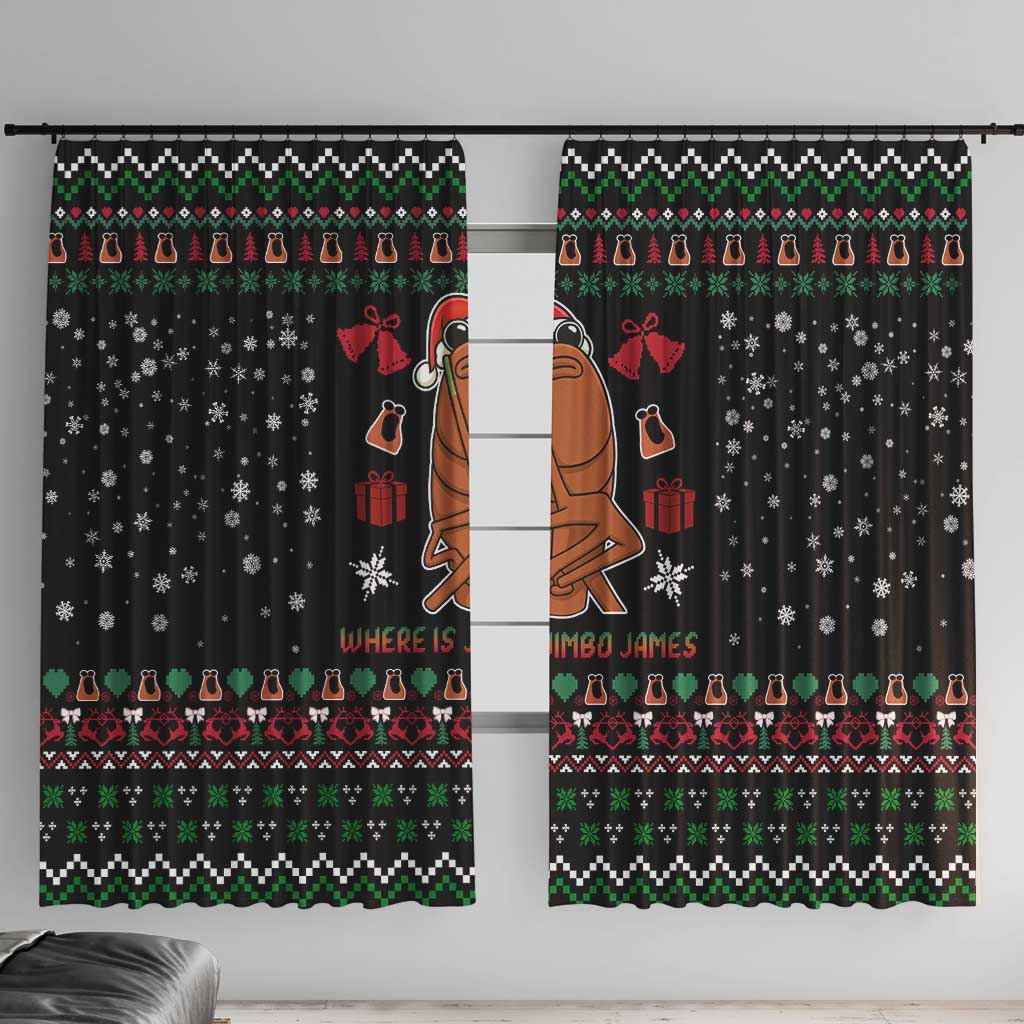 Where Is Jimbo James Marcus The Worm Window Curtain Xmas Holiday Patterns - Wonder Print Shop