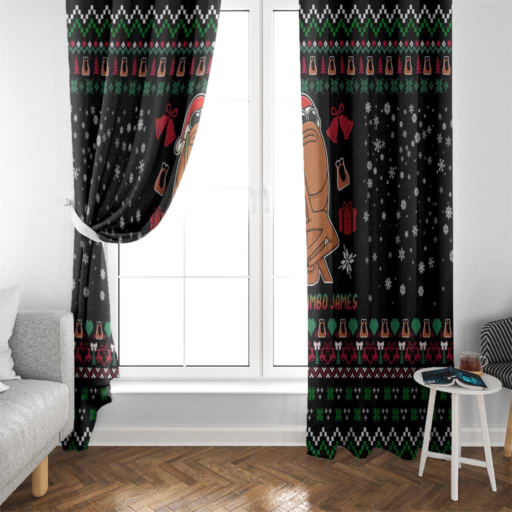 Where Is Jimbo James Marcus The Worm Window Curtain Xmas Holiday Patterns - Wonder Print Shop