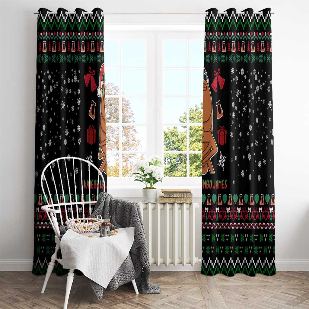 Where Is Jimbo James Marcus The Worm Window Curtain Xmas Holiday Patterns - Wonder Print Shop
