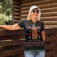 Where Is Jimbo James Marcus The Worm Women Polo Shirt Xmas Holiday Patterns - Wonder Print Shop