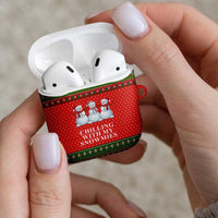 Chilling With My Snowmies Christmas AirPods Case Xmas Holiday Patterns - Wonder Print Shop