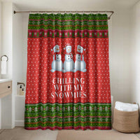 Chilling With My Snowmies Christmas Bathroom Set Xmas Holiday Patterns - Wonder Print Shop
