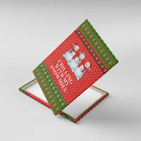 Chilling With My Snowmies Christmas Canvas Wall Art Xmas Holiday Patterns - Wonder Print Shop