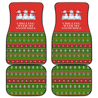 Chilling With My Snowmies Christmas Car Mats Xmas Holiday Patterns - Wonder Print Shop