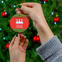 Chilling With My Snowmies Christmas Ceramic Ornament Xmas Holiday Patterns - Wonder Print Shop
