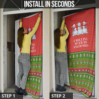 Chilling With My Snowmies Christmas Door Cover Xmas Holiday Patterns - Wonder Print Shop
