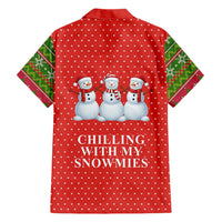 Chilling With My Snowmies Christmas Family Matching Summer Maxi Dress and Hawaiian Shirt Xmas Holiday Patterns - Wonder Print Shop