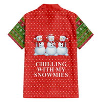 Chilling With My Snowmies Christmas Hawaiian Shirt Xmas Holiday Patterns - Wonder Print Shop