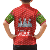 Chilling With My Snowmies Christmas Hawaiian Shirt Xmas Holiday Patterns - Wonder Print Shop
