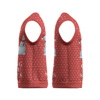 Chilling With My Snowmies Christmas Knitted V-Neck Vest Xmas Holiday Patterns - Wonder Print Shop
