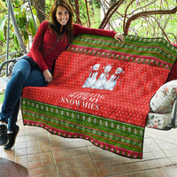 Chilling With My Snowmies Christmas Quilt Xmas Holiday Patterns - Wonder Print Shop