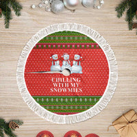 Chilling With My Snowmies Christmas Tree Skirt Xmas Holiday Patterns - Wonder Print Shop