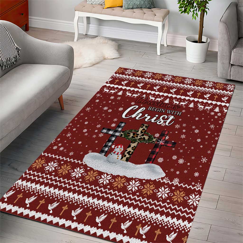 Christian Noel Christmas Area Rug Xmas Holiday Patterns - Wonder Print Shop