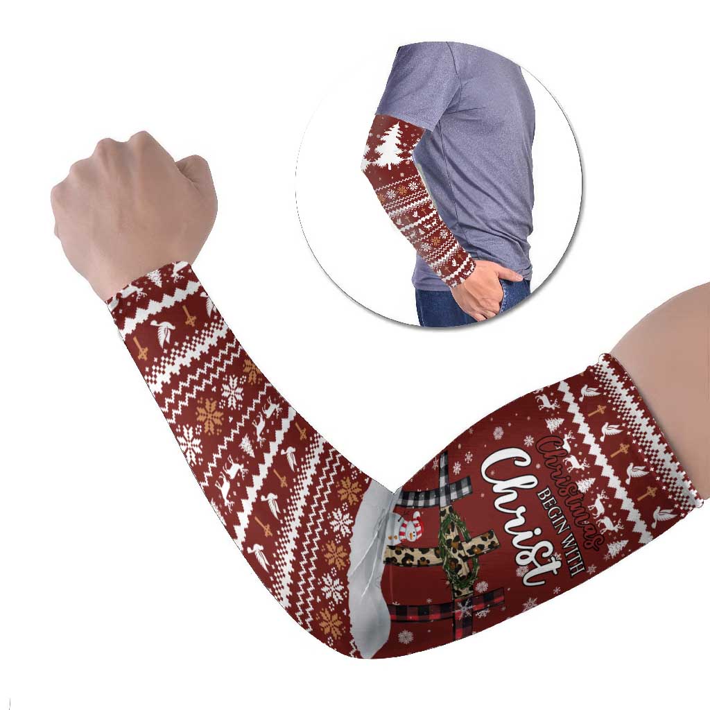 Christian Noel Christmas Arm Sleeves Xmas Holiday Patterns - Wonder Print Shop