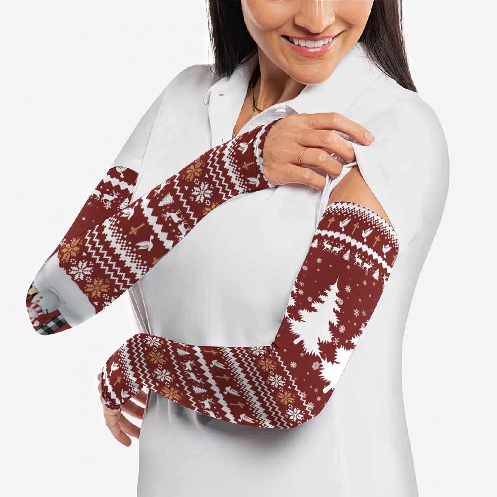 Christian Noel Christmas Arm Sleeves Xmas Holiday Patterns - Wonder Print Shop