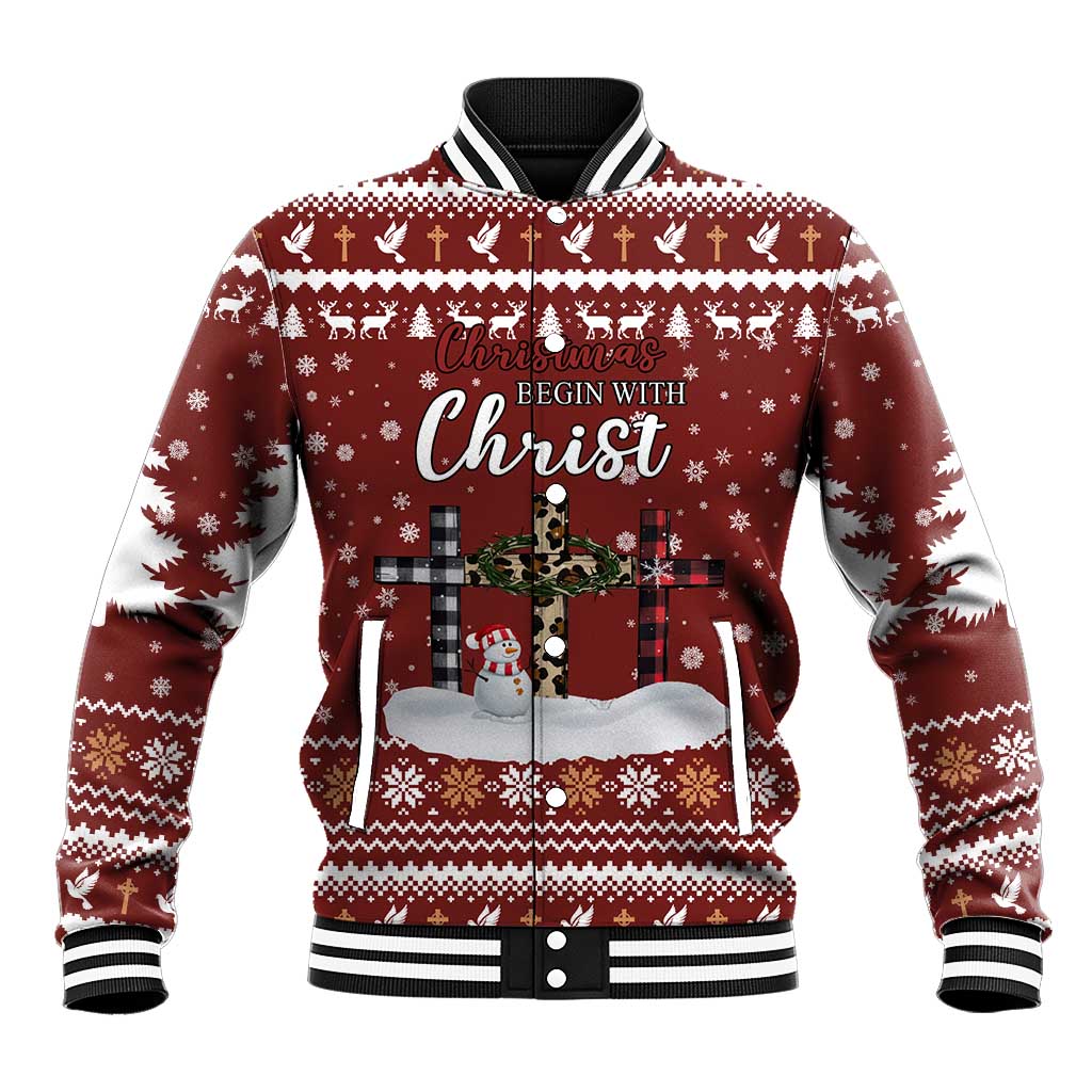 Christian Noel Christmas Baseball Jacket Xmas Holiday Patterns - Wonder Print Shop