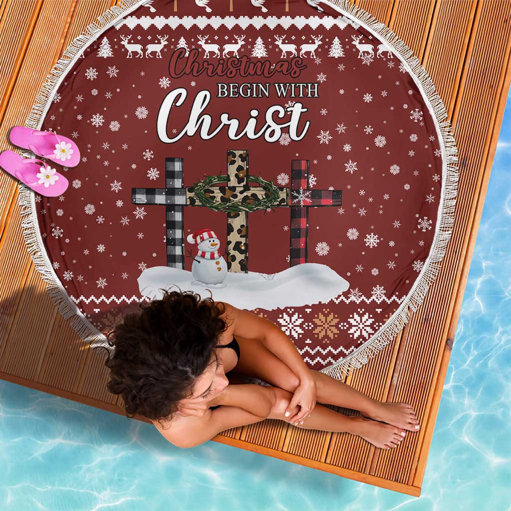 Christian Noel Christmas Beach Blanket Xmas Holiday Patterns - Wonder Print Shop