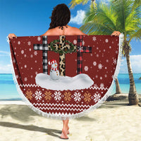 Christian Noel Christmas Beach Blanket Xmas Holiday Patterns - Wonder Print Shop