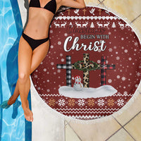 Christian Noel Christmas Beach Blanket Xmas Holiday Patterns - Wonder Print Shop