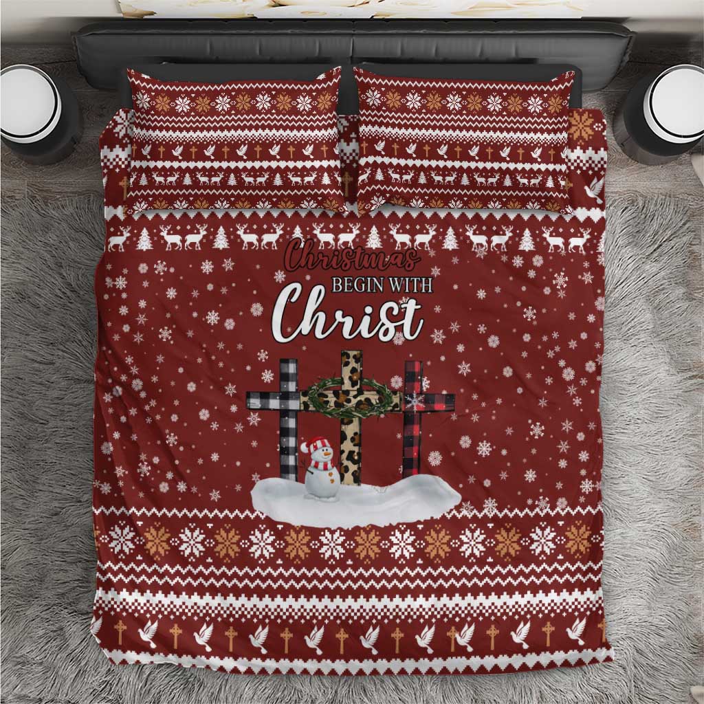 Christian Noel Christmas Bedding Set Xmas Holiday Patterns - Wonder Print Shop
