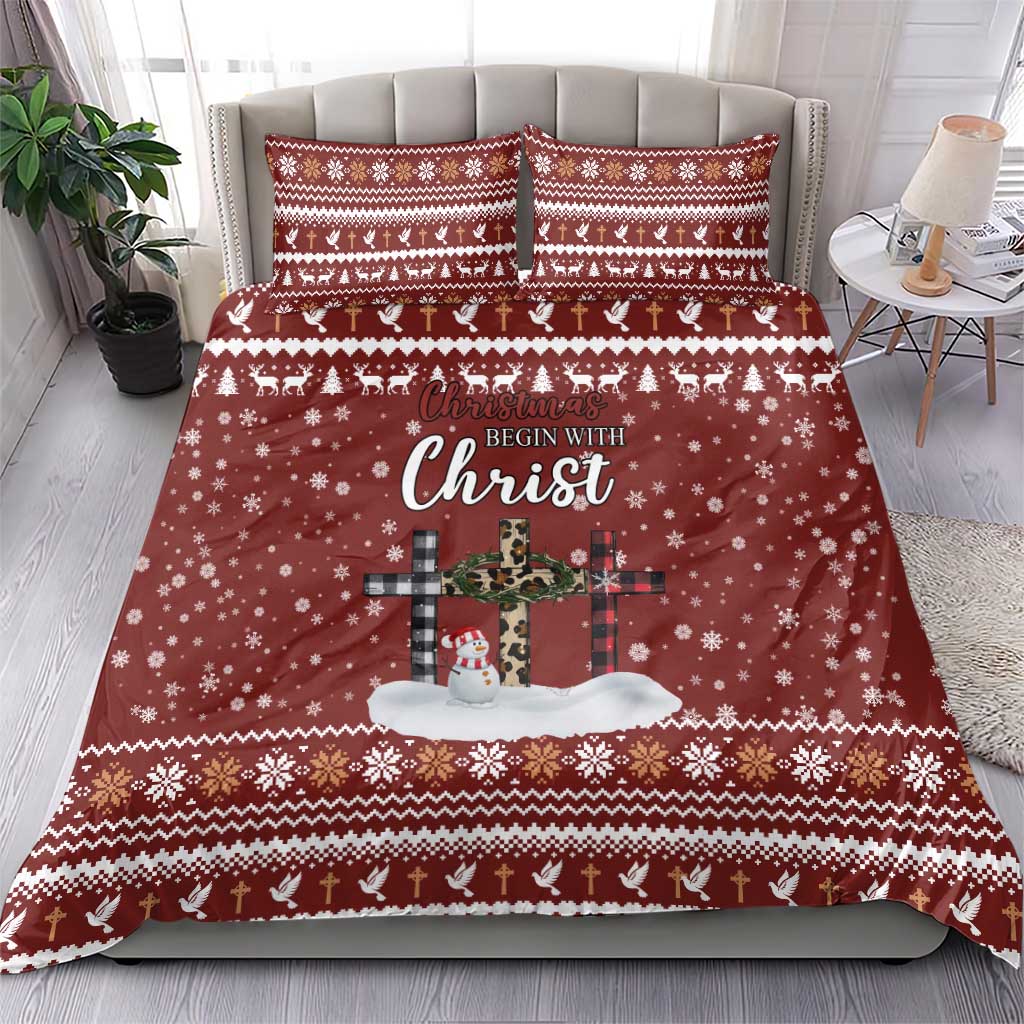 Christian Noel Christmas Bedding Set Xmas Holiday Patterns - Wonder Print Shop