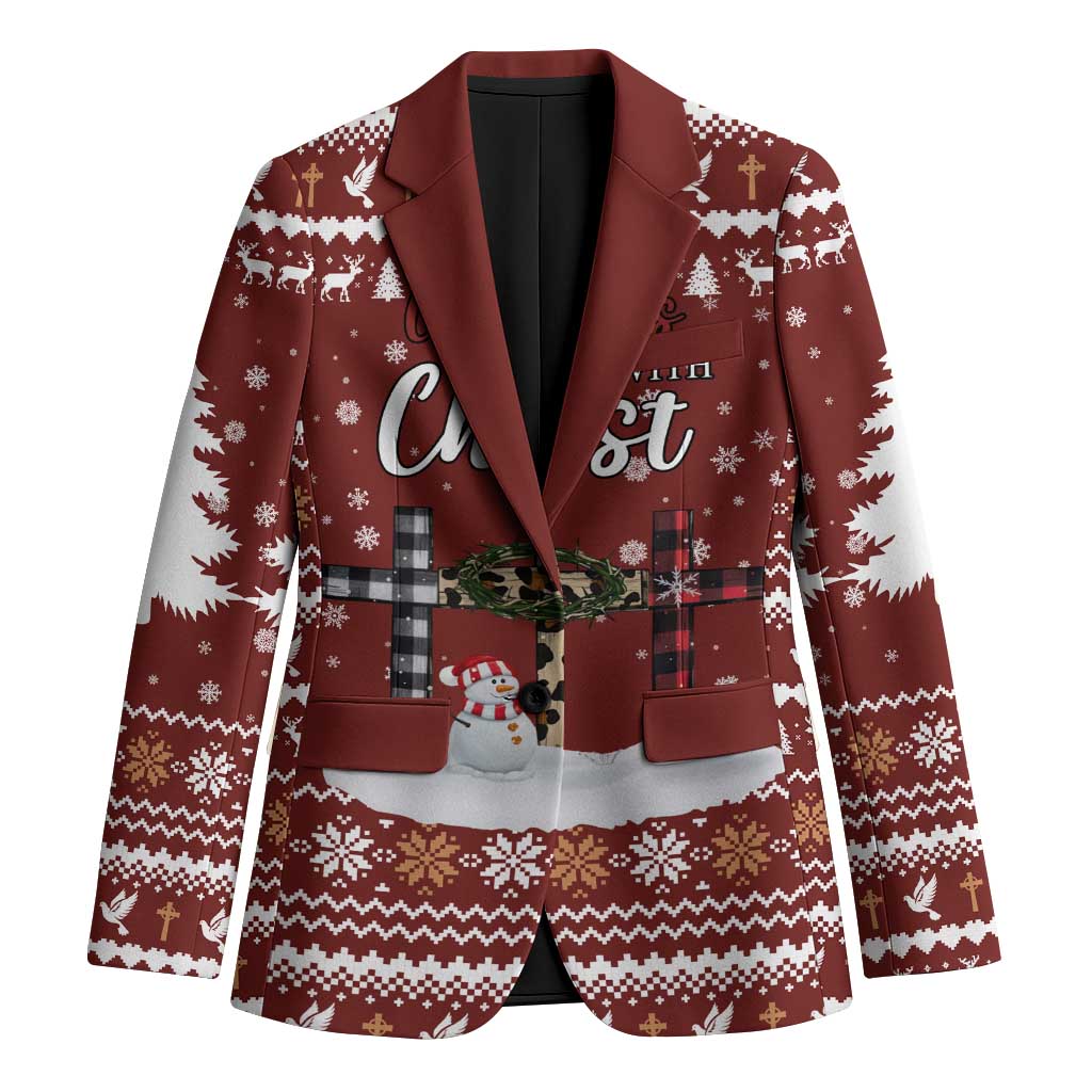 Christian Noel Christmas Blazer Xmas Holiday Patterns - Wonder Print Shop