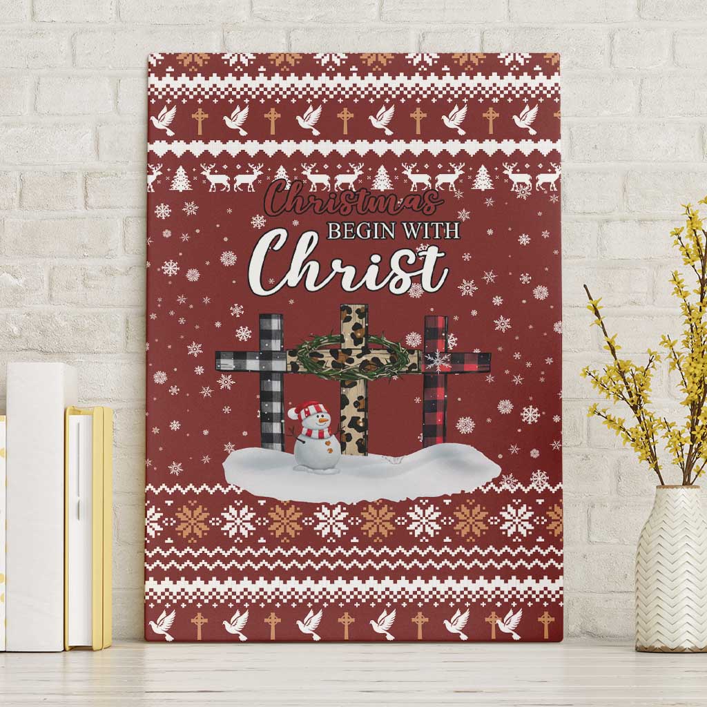 Christian Noel Christmas Canvas Wall Art Xmas Holiday Patterns - Wonder Print Shop