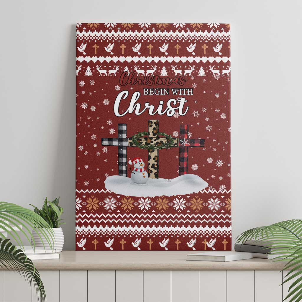 Christian Noel Christmas Canvas Wall Art Xmas Holiday Patterns - Wonder Print Shop