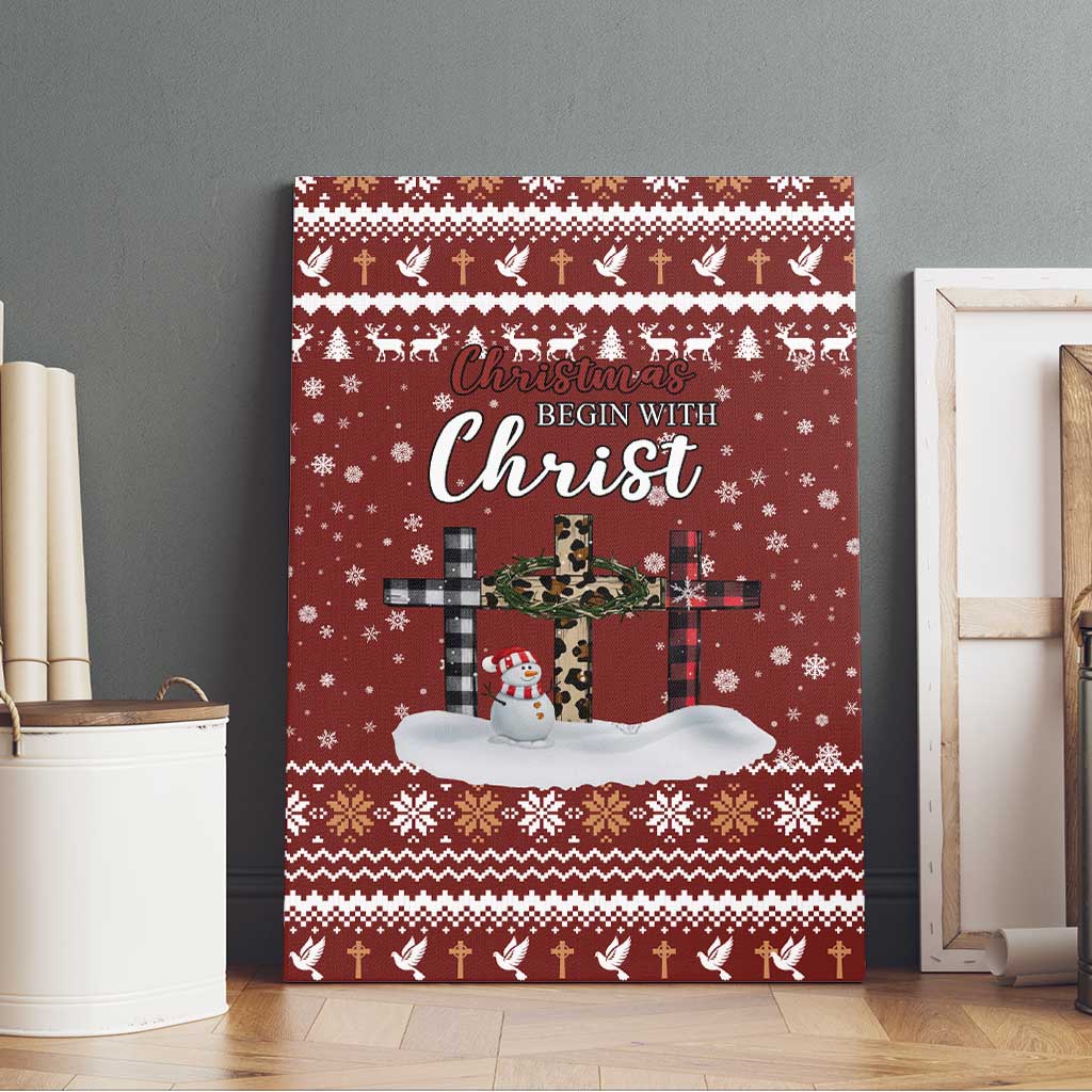 Christian Noel Christmas Canvas Wall Art Xmas Holiday Patterns - Wonder Print Shop