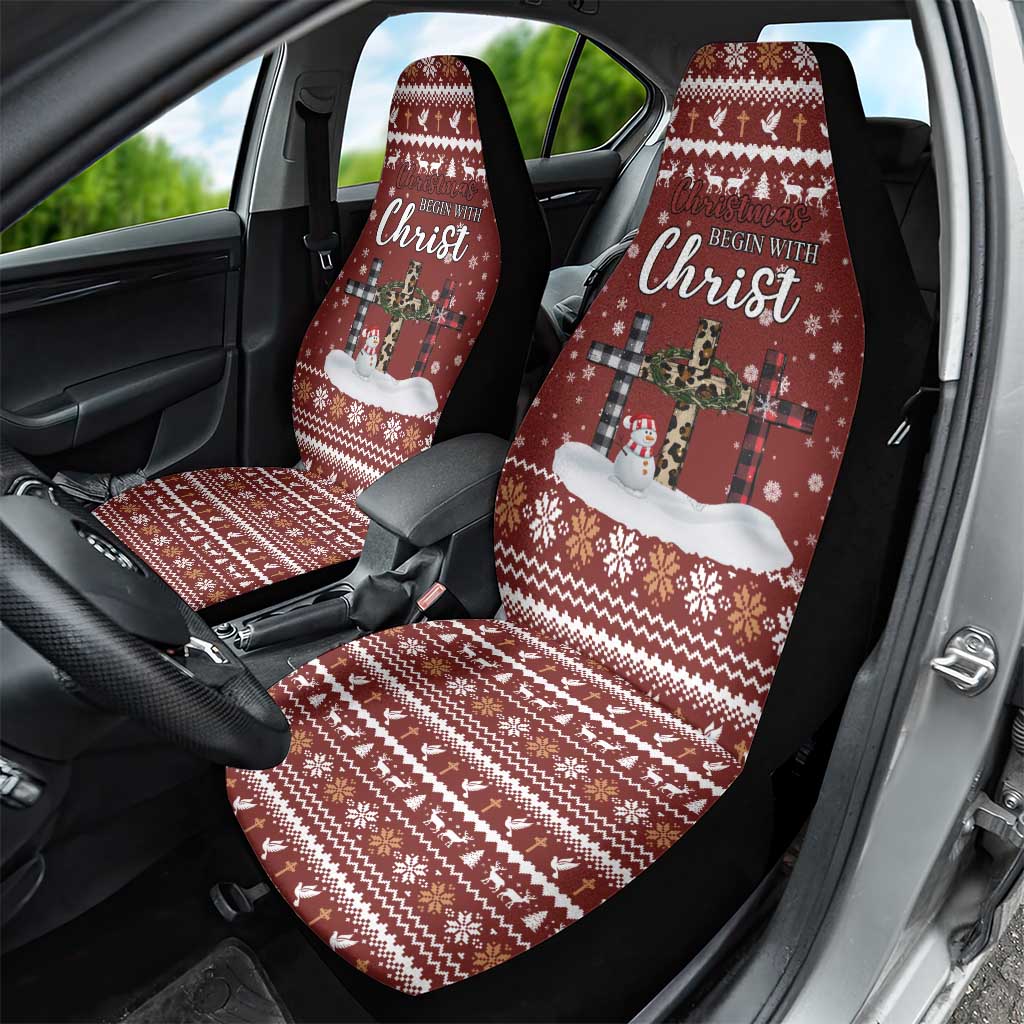 Christian Noel Christmas Car Seat Cover Xmas Holiday Patterns - Wonder Print Shop