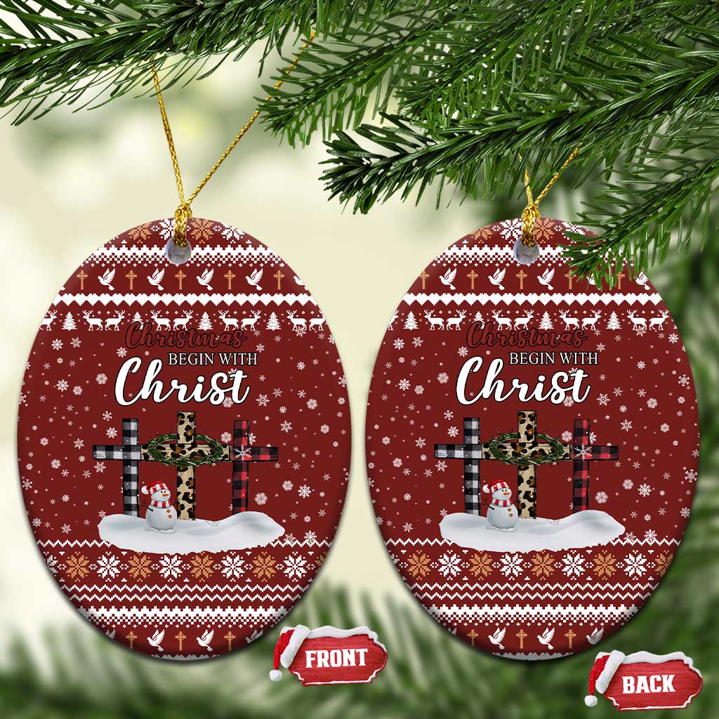 Christian Noel Christmas Ceramic Ornament Xmas Holiday Patterns - Wonder Print Shop