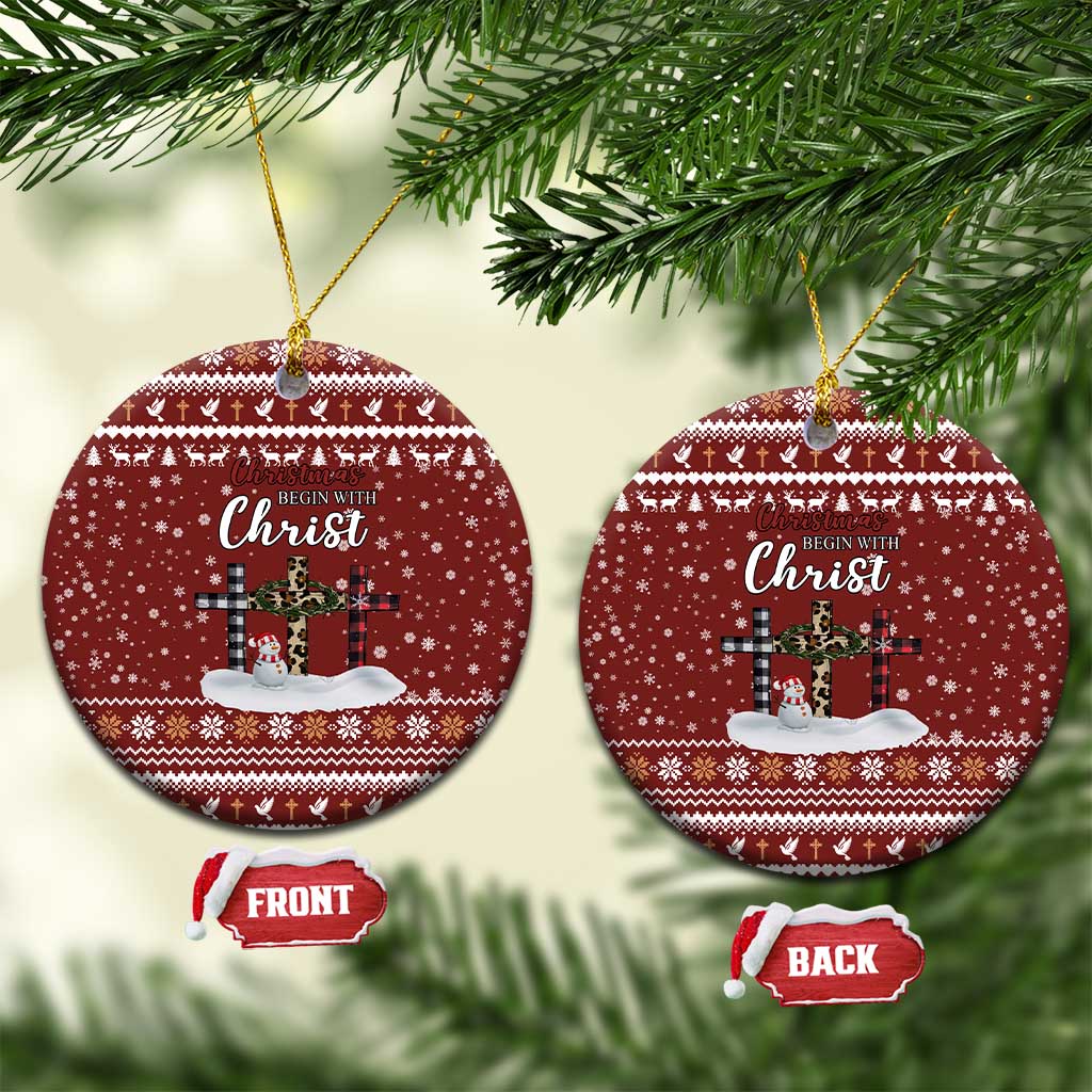 Christian Noel Christmas Ceramic Ornament Xmas Holiday Patterns - Wonder Print Shop