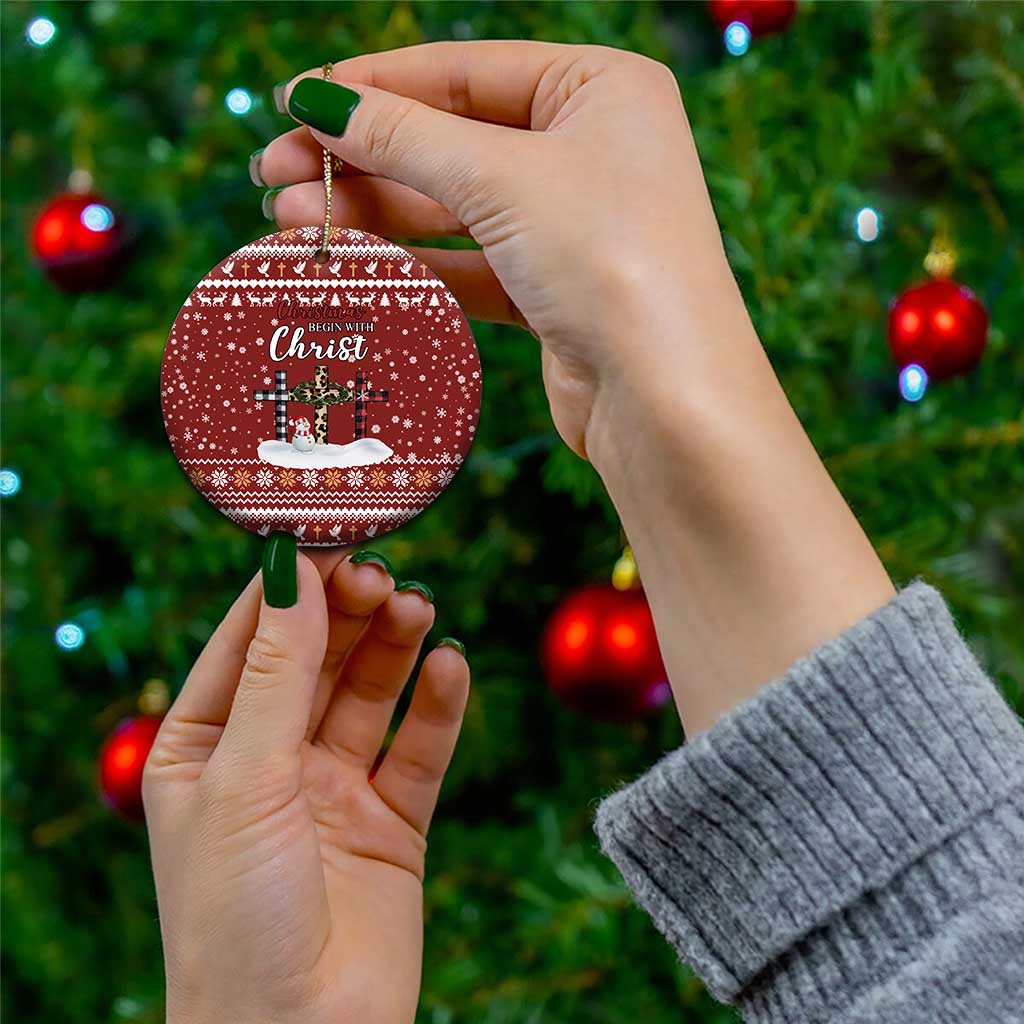Christian Noel Christmas Ceramic Ornament Xmas Holiday Patterns - Wonder Print Shop