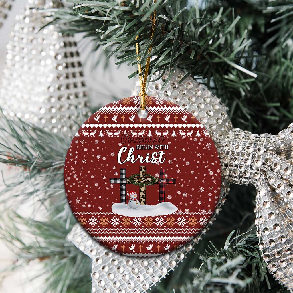 Christian Noel Christmas Ceramic Ornament Xmas Holiday Patterns - Wonder Print Shop