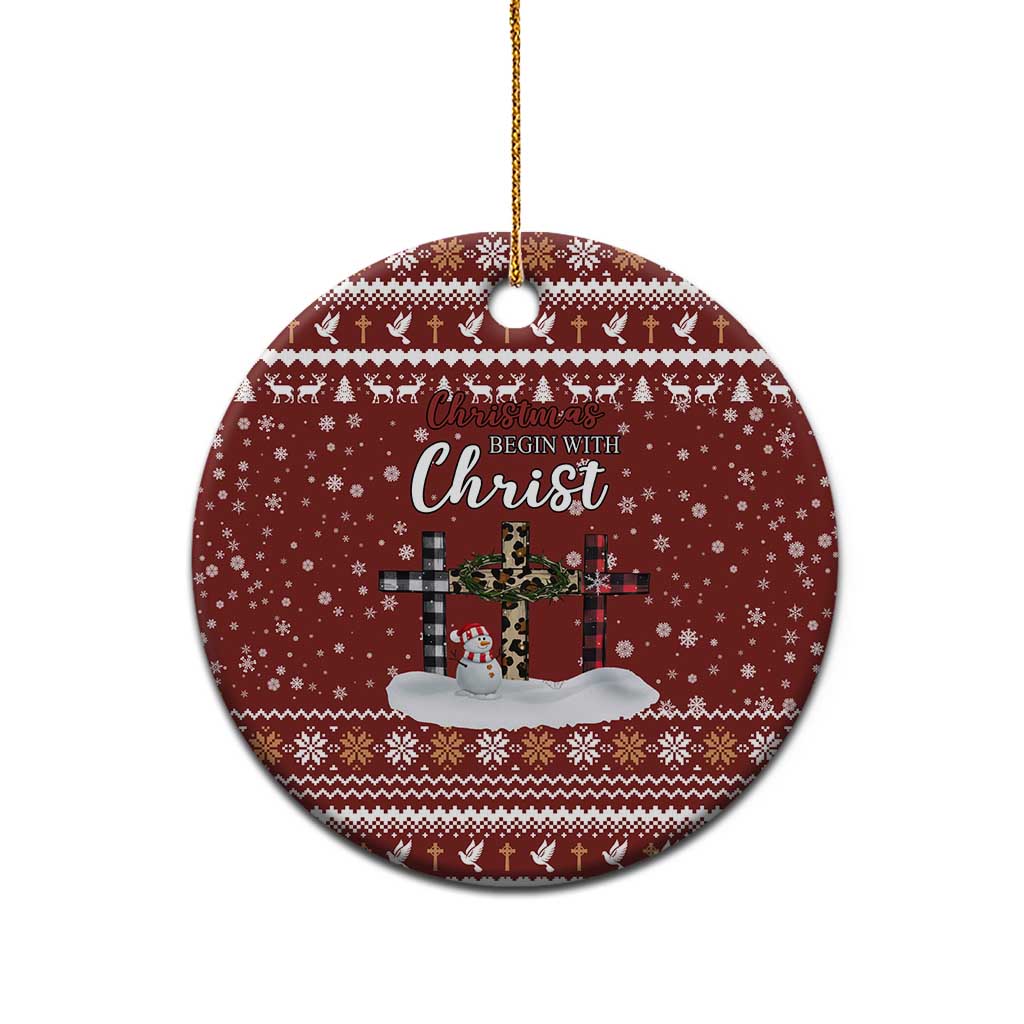 Christian Noel Christmas Ceramic Ornament Xmas Holiday Patterns - Wonder Print Shop