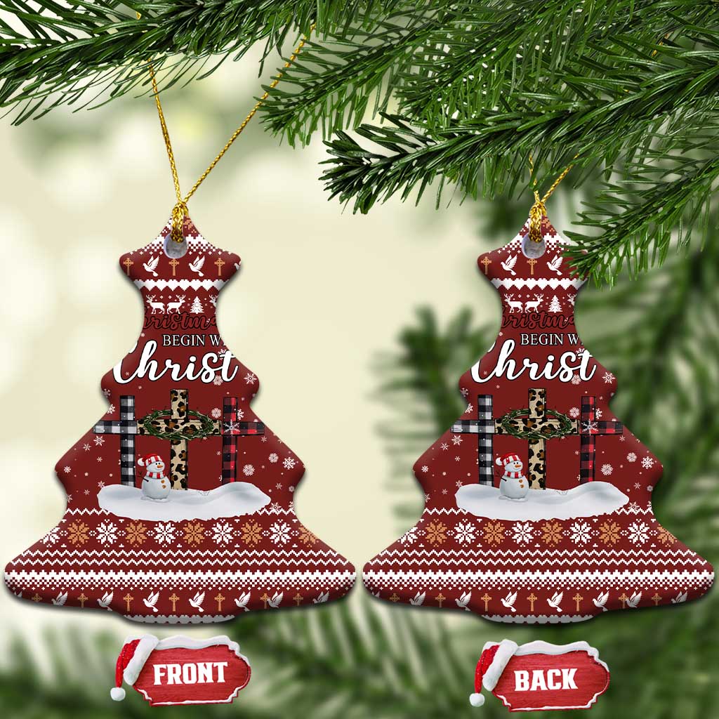 Christian Noel Christmas Ceramic Ornament Xmas Holiday Patterns - Wonder Print Shop