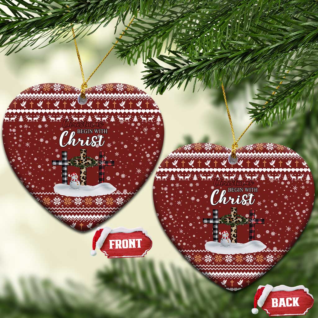 Christian Noel Christmas Ceramic Ornament Xmas Holiday Patterns - Wonder Print Shop