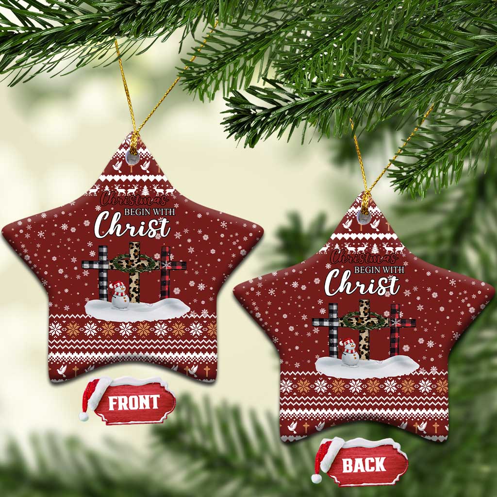 Christian Noel Christmas Ceramic Ornament Xmas Holiday Patterns - Wonder Print Shop