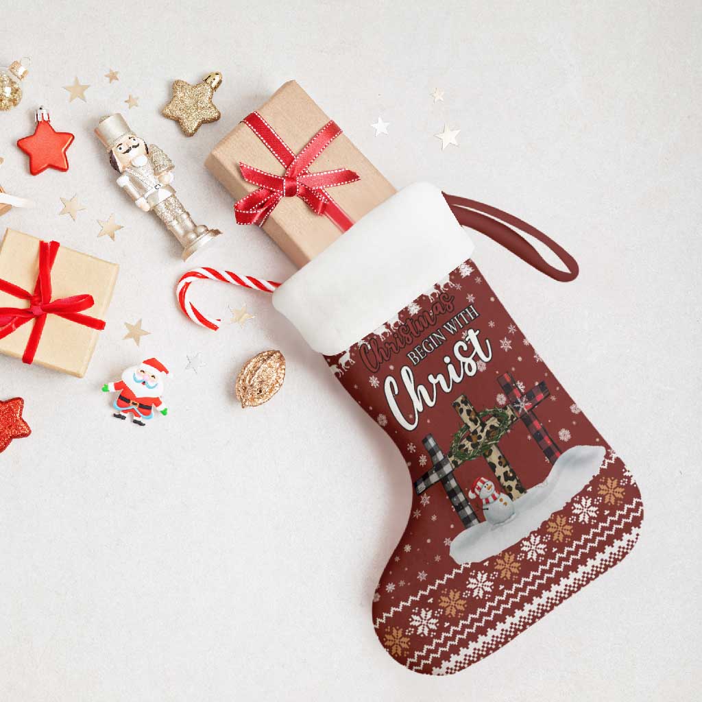 Christian Noel Christmas Stocking Xmas Holiday Patterns - Wonder Print Shop