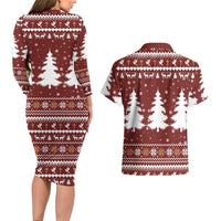 Christian Noel Christmas Couples Matching Long Sleeve Bodycon Dress and Hawaiian Shirt Xmas Holiday Patterns - Wonder Print Shop