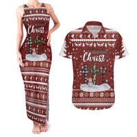 Christian Noel Christmas Couples Matching Tank Maxi Dress and Hawaiian Shirt Xmas Holiday Patterns - Wonder Print Shop
