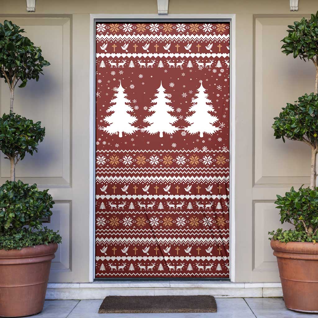 Christian Noel Christmas Door Cover Xmas Holiday Patterns - Wonder Print Shop
