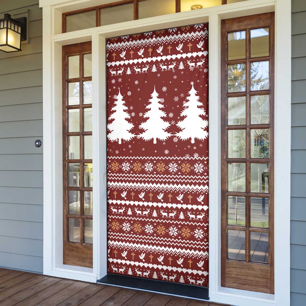 Christian Noel Christmas Door Cover Xmas Holiday Patterns - Wonder Print Shop