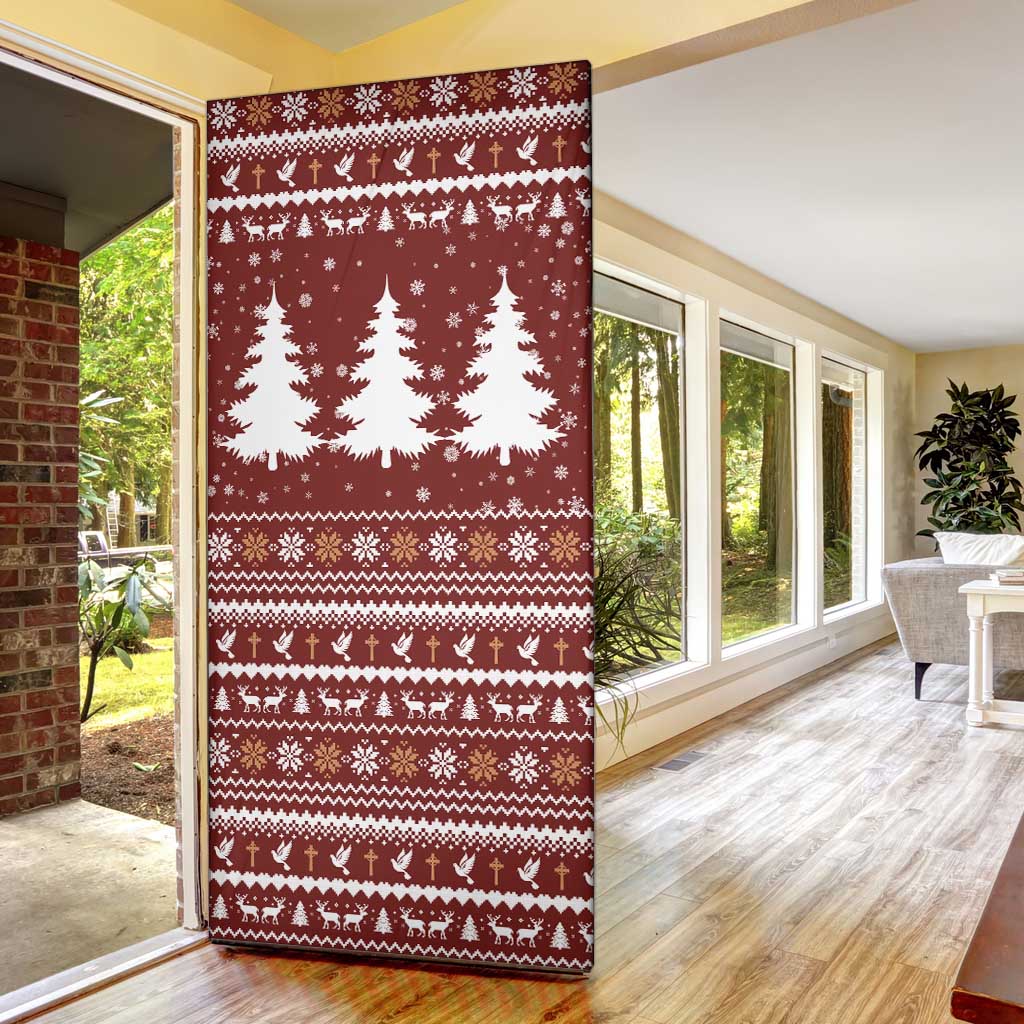 Christian Noel Christmas Door Cover Xmas Holiday Patterns - Wonder Print Shop