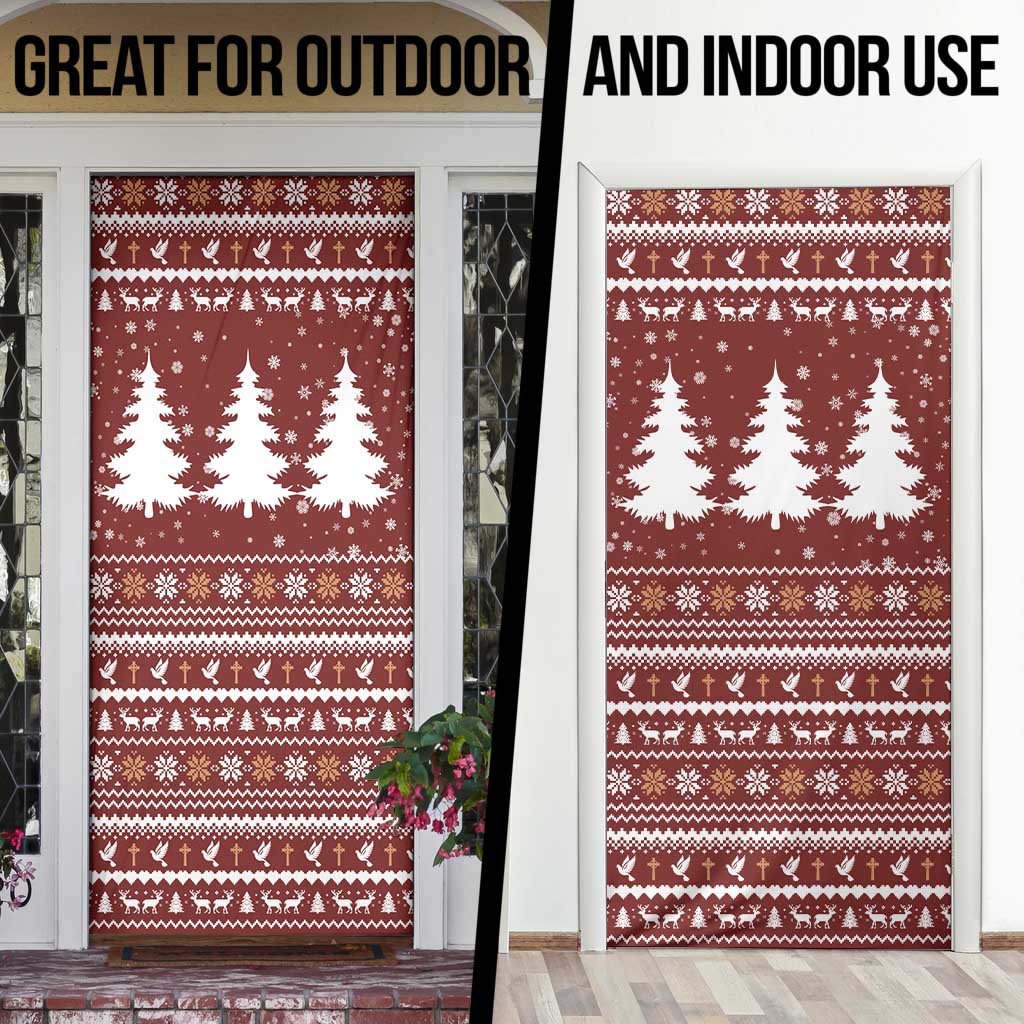 Christian Noel Christmas Door Cover Xmas Holiday Patterns - Wonder Print Shop