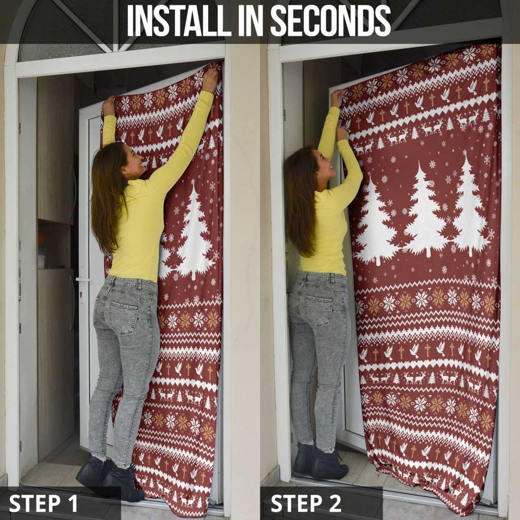 Christian Noel Christmas Door Cover Xmas Holiday Patterns - Wonder Print Shop
