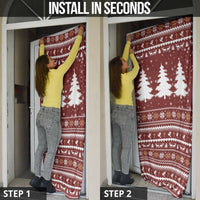 Christian Noel Christmas Door Cover Xmas Holiday Patterns - Wonder Print Shop