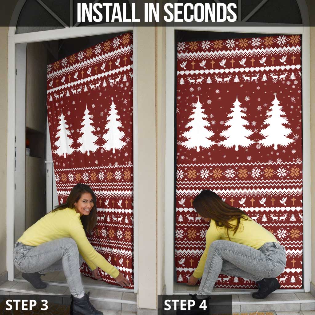 Christian Noel Christmas Door Cover Xmas Holiday Patterns - Wonder Print Shop